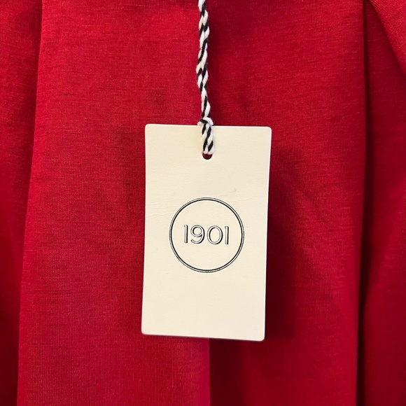 1901 | NWT Red Pleated Midi Skirt | 12 - Picture 4 of 7